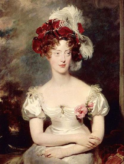 Sir Thomas Lawrence Portrait of Princess Caroline Ferdinande of Bourbon-Two Sicilies Duchess of Berry. Spain oil painting art